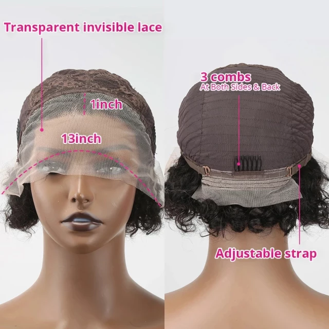 Brazilian Fullfrontal Glueless Pixie Cut Wig