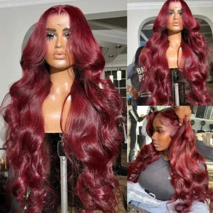Peruvian Body Wave 99J Fullfrontal Glueless Double Drawn